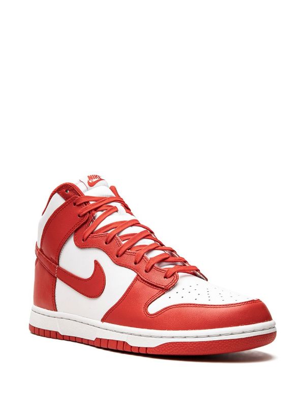 Nike Dunk High "White/University Red" sneakers
