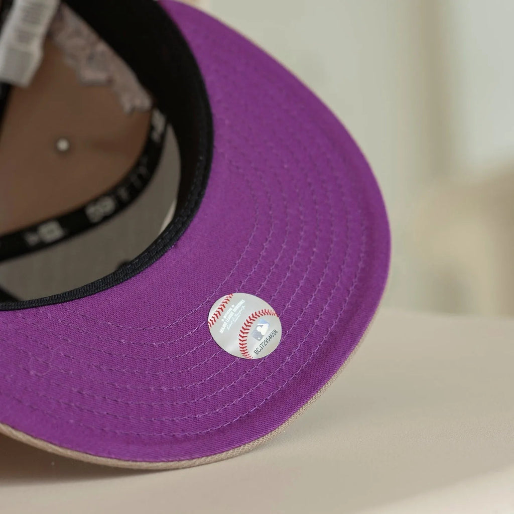 NEW ERA 59FIFTY MLB SAN DIEGO PADRES WORLD SERIES 1998 CAMEL / SPARKLING GRAPE UV FITTED CAP