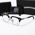 Chrome heart glasses - black & silver badges