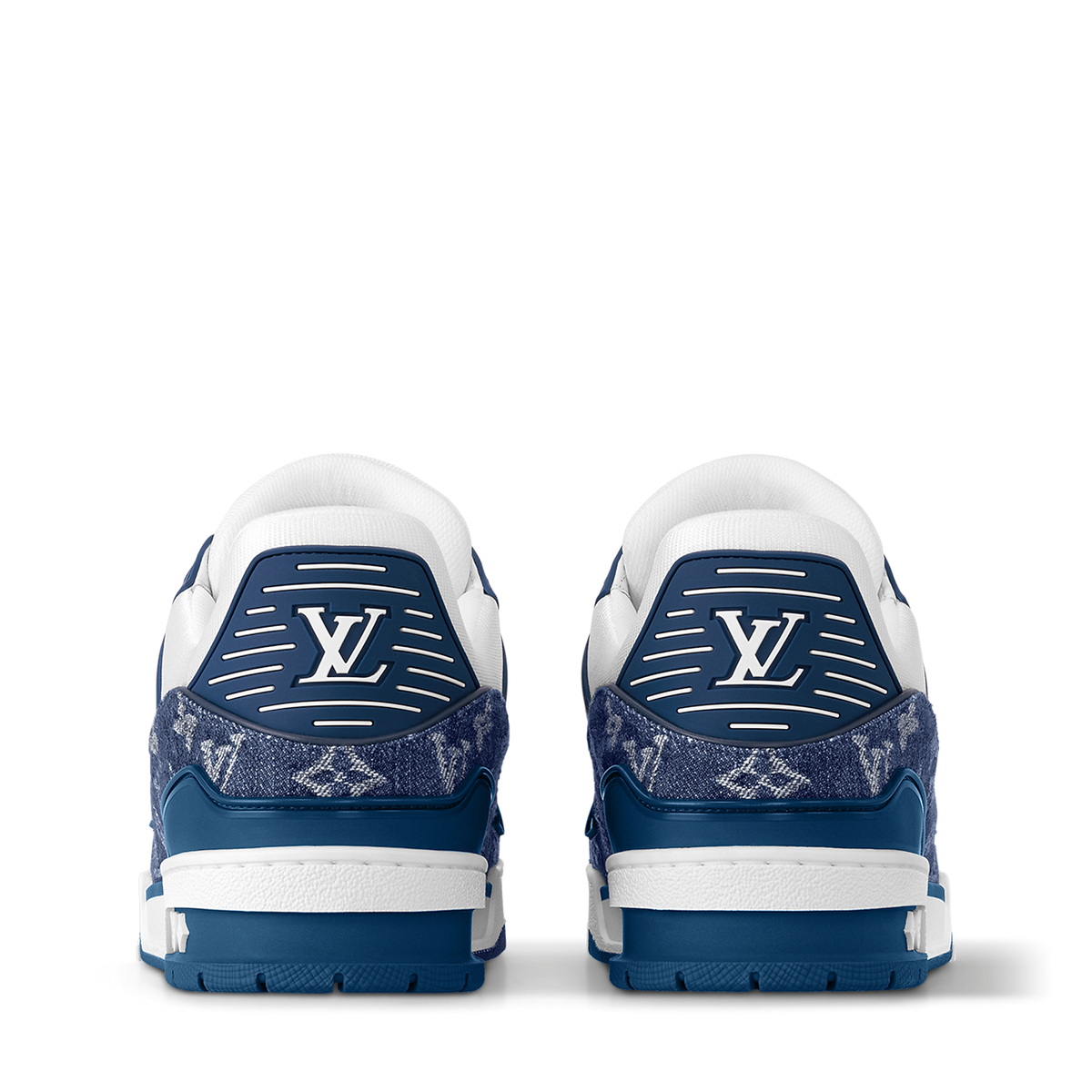 LOUIS VUITTON LV TRAINER WHITE BLUE FULLY BOXED