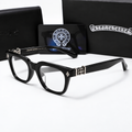 Chrome heart glasses - black & silver badges