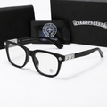 Chrome heart glasses - black & silver badges