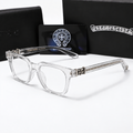 Chrome heart glasses - clear & silver badges