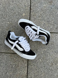 Black Vans knu Skool with X ROPE LACES