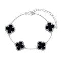 Silver Clover Stainless Steel Bracelet – A Statement of Elegance